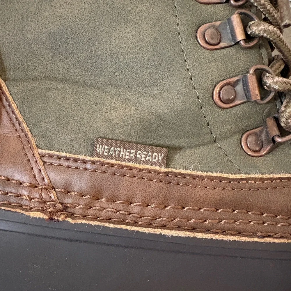 JBU by Jambu Nova Scotia Lace Up Duck Boots Weatherproof‎ Green Brown Size 7
